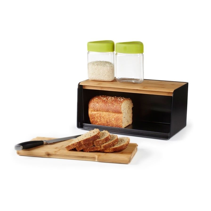 Storage Organizer Bread Container Box Iron Metal Rectangular Shape Bread Box For Home Metal Tin Storage Box