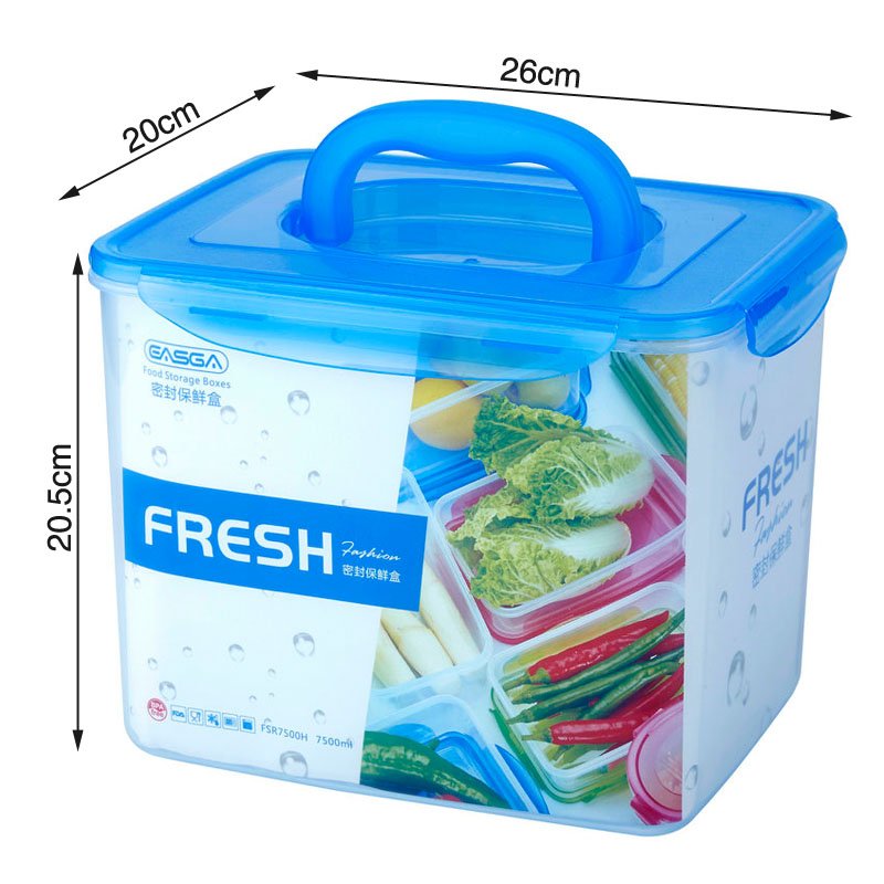 Food storage container with handle big size food containers plastic food container storage box
