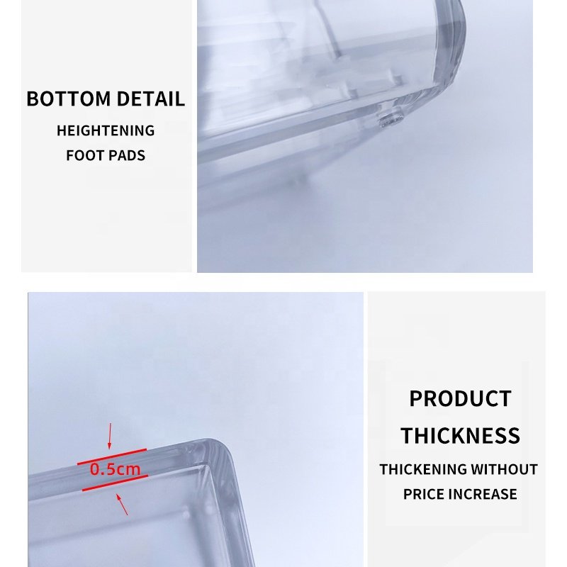 Plastic Luxury Fashion Big Capacity Clear Cosmetic Storage Box Makeup Organizer Acrylic Organizer Cosmetic Brush Holder
