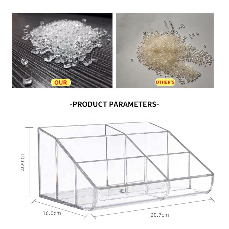 Plastic Luxury Fashion Big Capacity Clear Cosmetic Storage Box Makeup Organizer Acrylic Organizer Cosmetic Brush Holder
