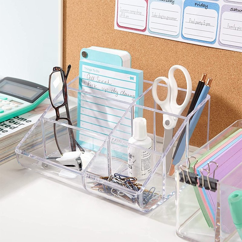 Plastic Luxury Fashion Big Capacity Clear Cosmetic Storage Box Makeup Organizer Acrylic Organizer Cosmetic Brush Holder
