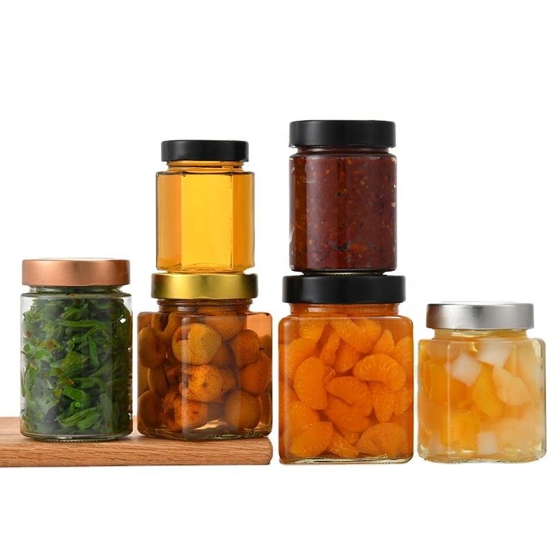 New Arrival Square Shape Glass Food Storage Jar With Lid Transparent Glass Food Container