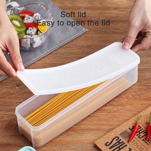 JILEN- Food Container Pasta Box Container Storage Jar Kitchen Food Storage Boxes Food Storage Containers for Spaghetti Pasta