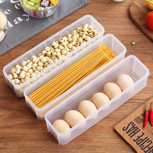 JILEN- Food Container Pasta Box Container Storage Jar Kitchen Food Storage Boxes Food Storage Containers for Spaghetti Pasta