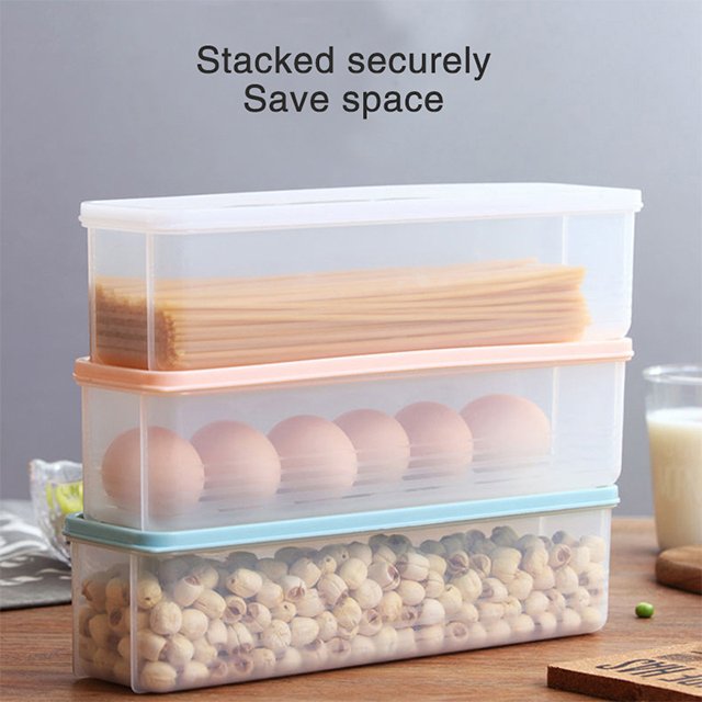 JILEN- Food Container Pasta Box Container Storage Jar Kitchen Food Storage Boxes Food Storage Containers for Spaghetti Pasta