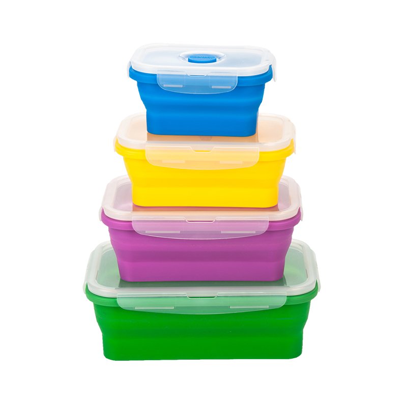 Food Storage Container Vegetable Salad Crisper Silicone Kitchen Container Set