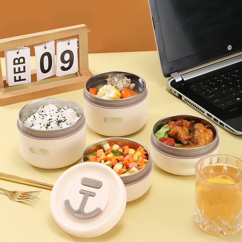 304 Stainless Steel Leakproof Lunch Box Airtight Stainless Steel Food Storage Containers Metal Bento Lunch Box
