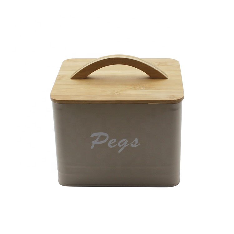 Modern Farmhouse Metal Laundry Powder Container Tin Storage Box with Scoop for Laundry Room Decor Organization and Storage