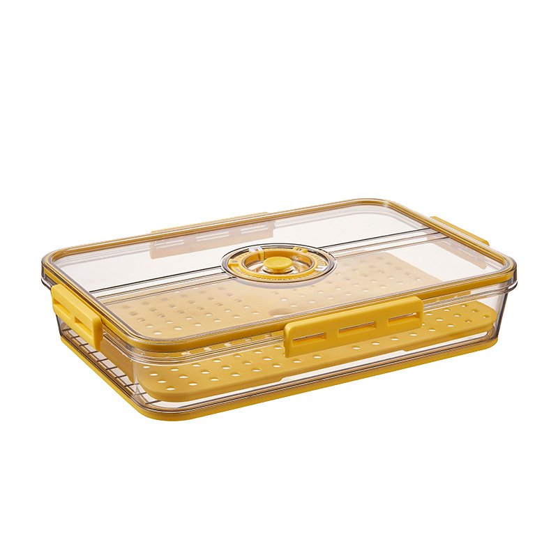 Clear Sealed Timing Refrigerator Freezer Organization BPA Free Stackable Plastic Food Storage Box