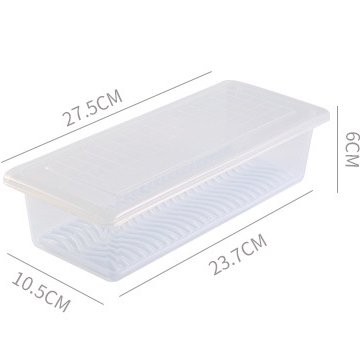 With Drainage mat Food storage container With cover Refrigerator food fruit vegetable Meat, fish preservation storage box