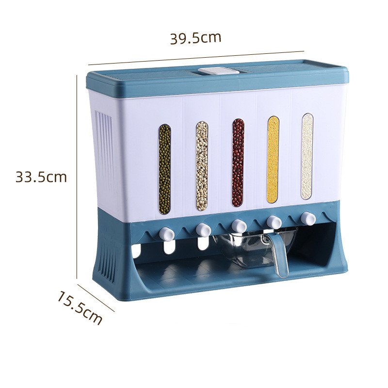 One Stop Shopping Food Storage Box 2022 Top Plastic Cereal Dispenser Storage Box Kitchen Food Grain Rice Container