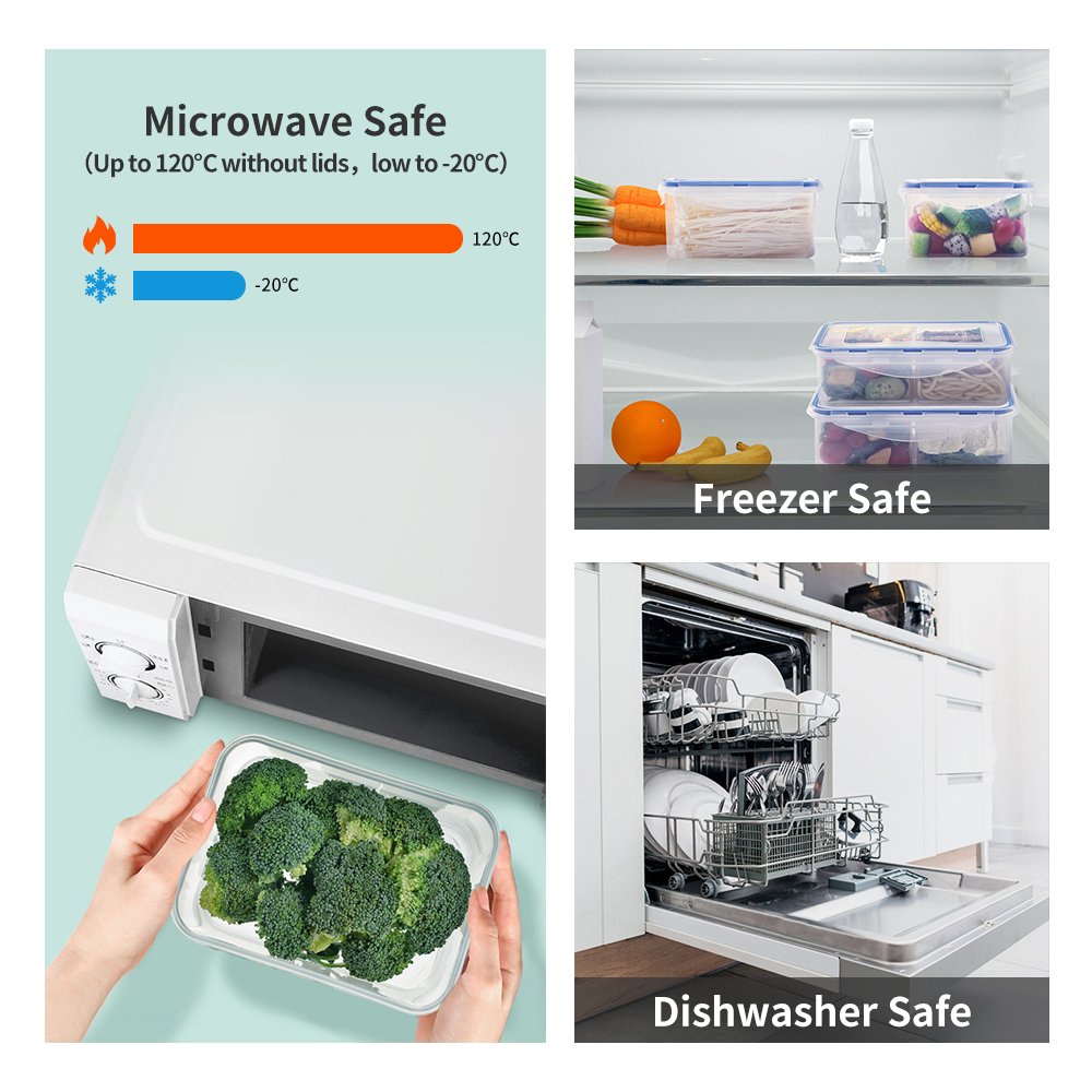 2024 kitchen accessories transparent box microwavable rectangular hard fresh plastic food storage container with lid