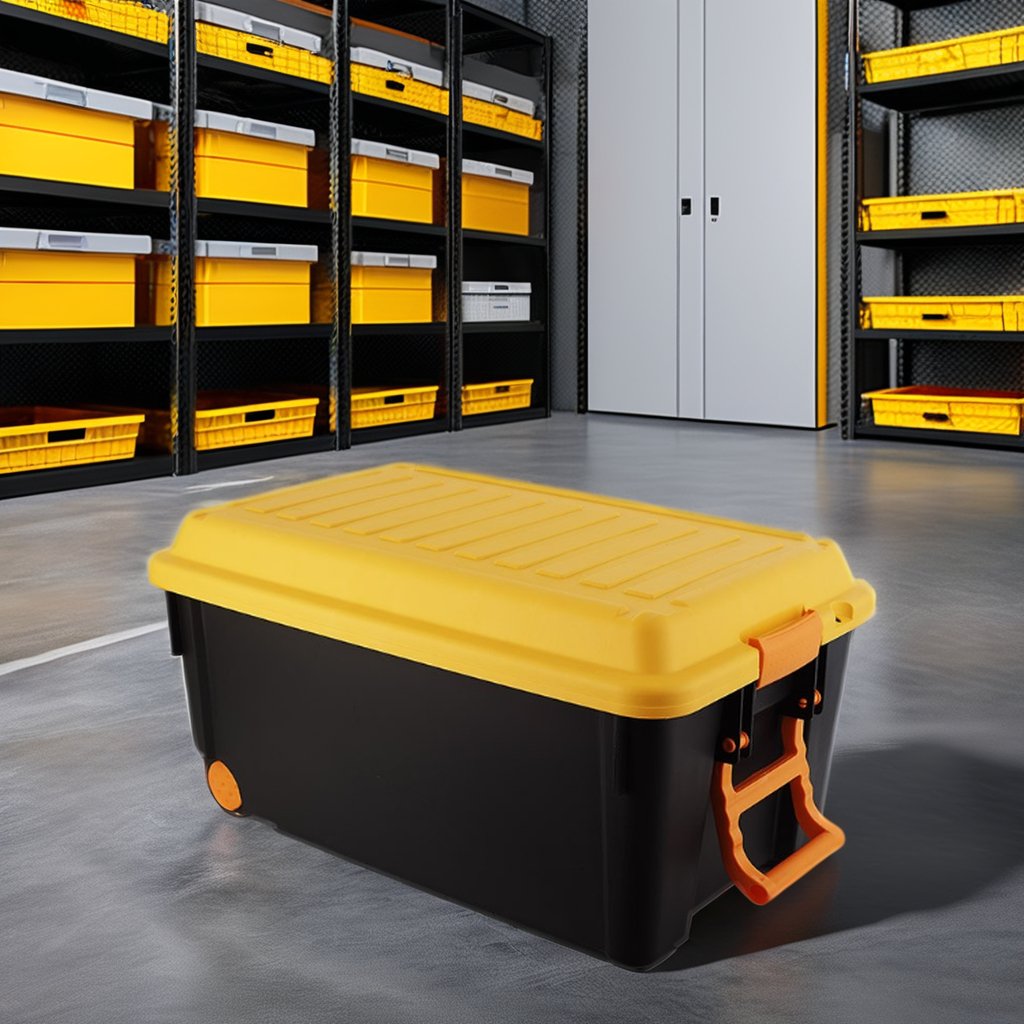 GREENSIDE 35L Hot Large Rectangular Plastic Car Trunk Storage Box Modern Design Multifunctional PP Organizers with Wheels