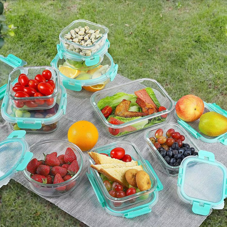 Hot Selling Food Grade Material Keep Fresh Storage Vegetable Fruit Meat Food Storage Container Glass