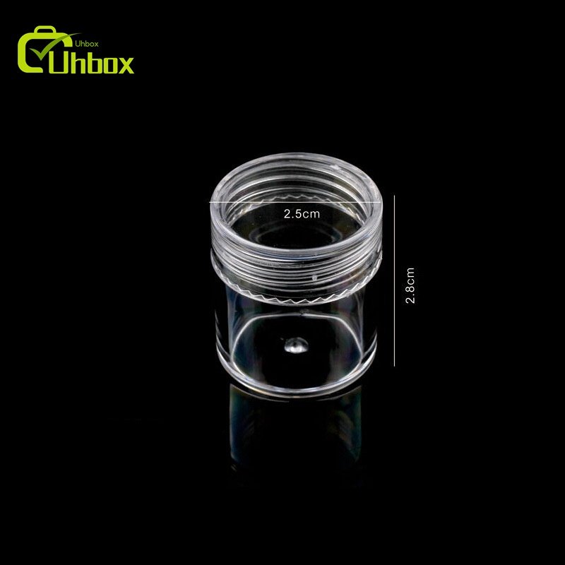 Small Square Transparent Plastic Storage Box Cover Storing Electronic Components Small Accessories Hair Rope Hair Clips-Gift