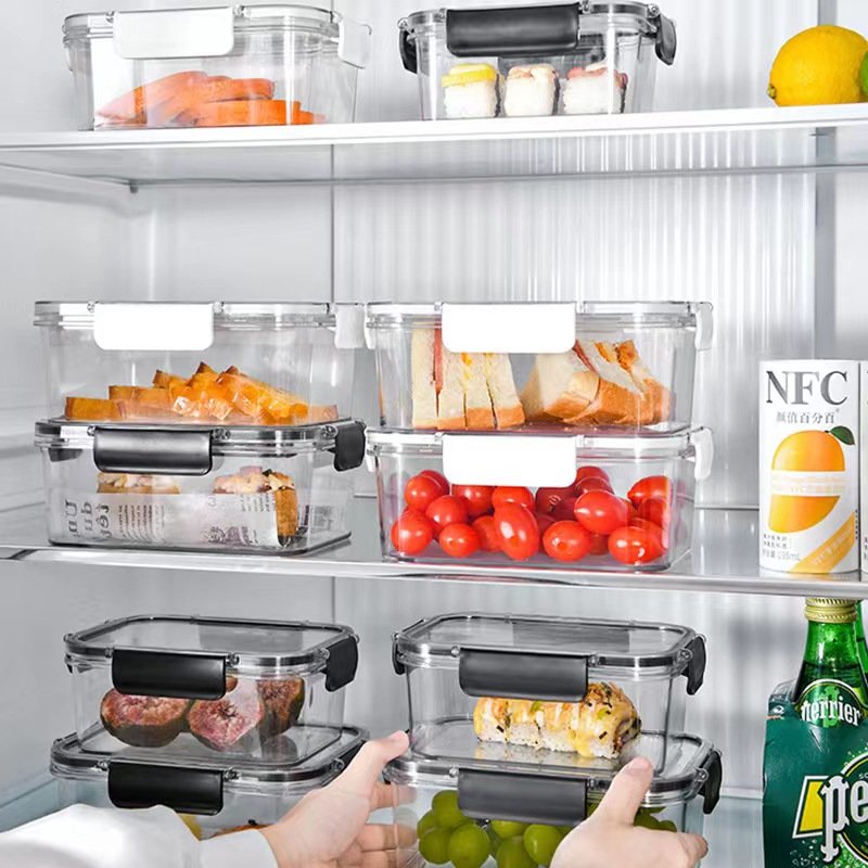 Fresh-keeping box Special storage box for food-grade refrigerator party Frozen sealed box food storage vegetable food jar.