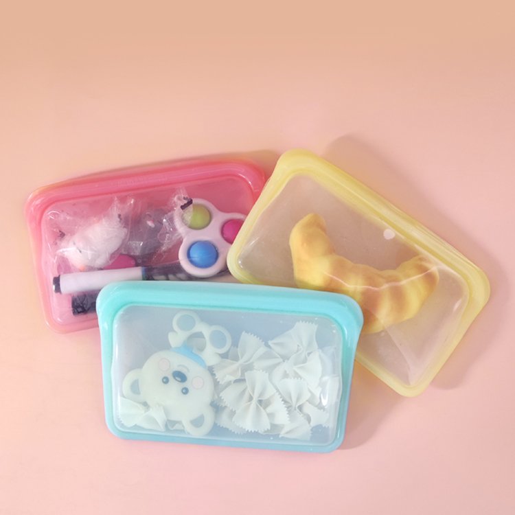 Silicone Breast milk Pouch 400ML Small Silicone Food Bags Reusable Food Storage