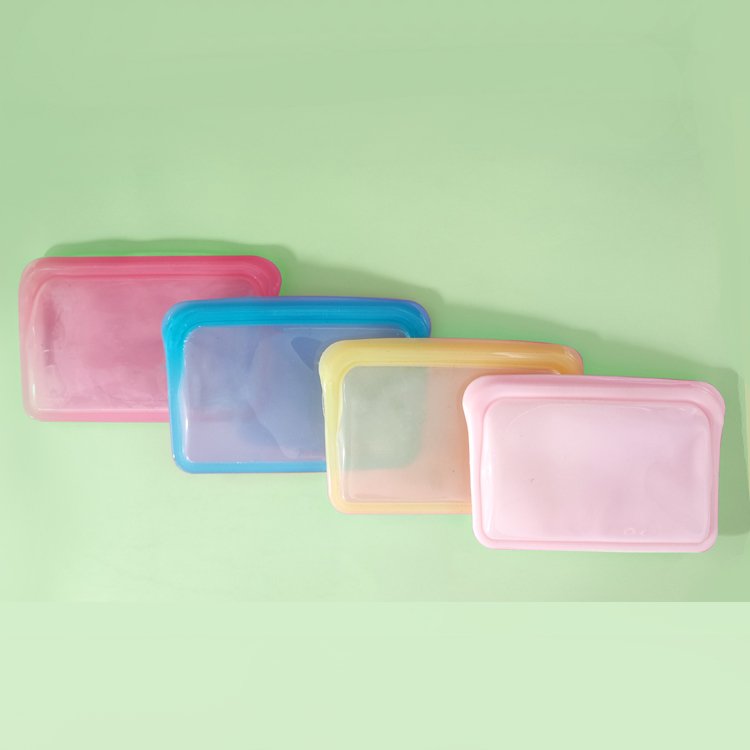 Silicone Breast milk Pouch 400ML Small Silicone Food Bags Reusable Food Storage