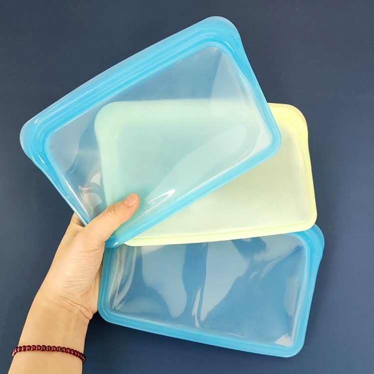 Silicone Breast milk Pouch 400ML Small Silicone Food Bags Reusable Food Storage