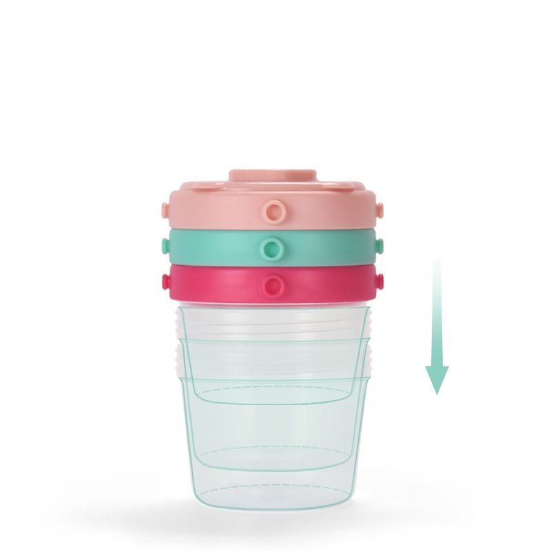 Food Grade Sealed Leakproof Vacuum Baby Fresh Food Storage Container Silicone Lunch Box With Lid For Toddler Stackable Snack