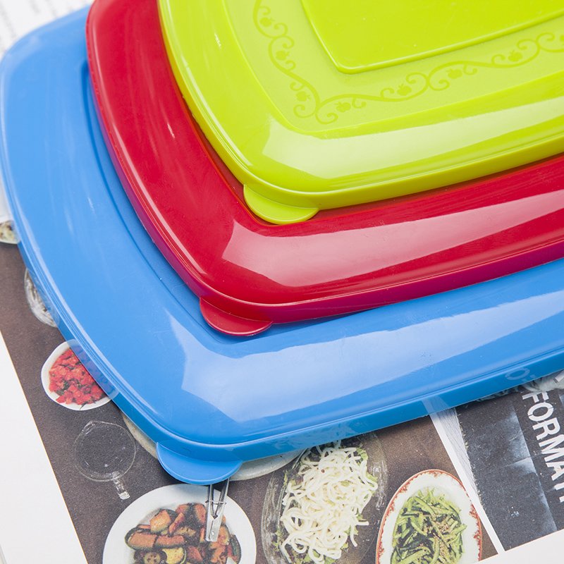 food container set eco-friendly plastic fresh keeping airtight storage box no lock 4 size
