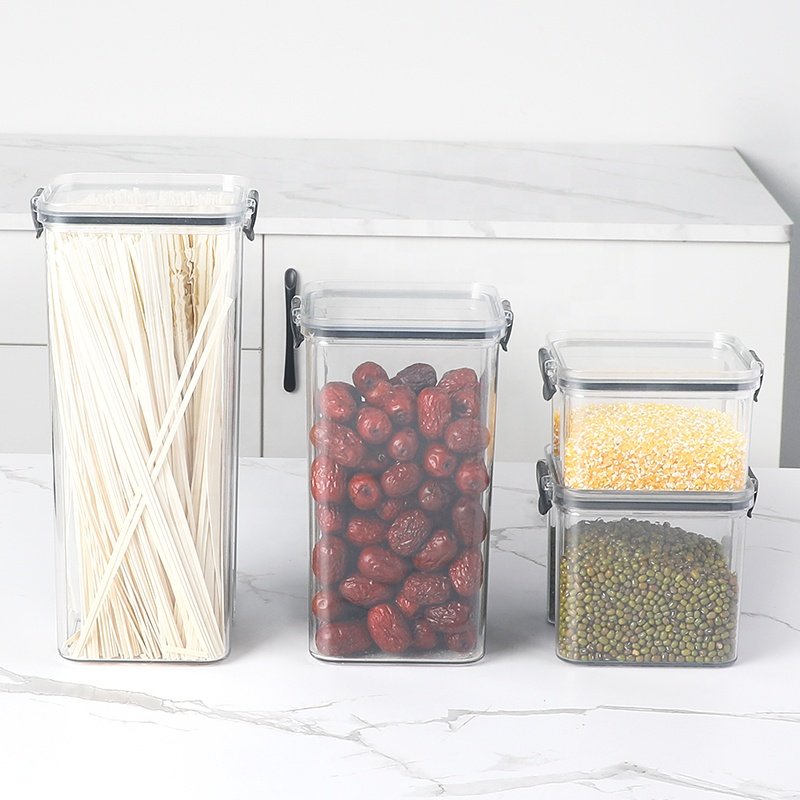 Airtight Plastic Container for Cereal Food Storage Containers Pantry Organizers 1800ml