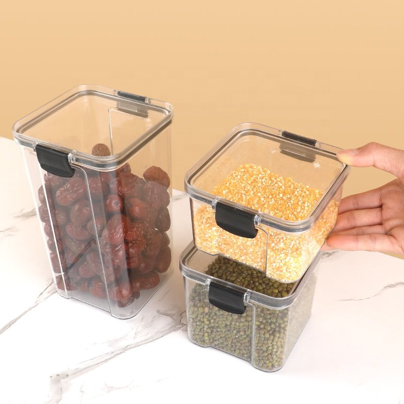 Airtight Plastic Container for Cereal Food Storage Containers Pantry Organizers 1800ml