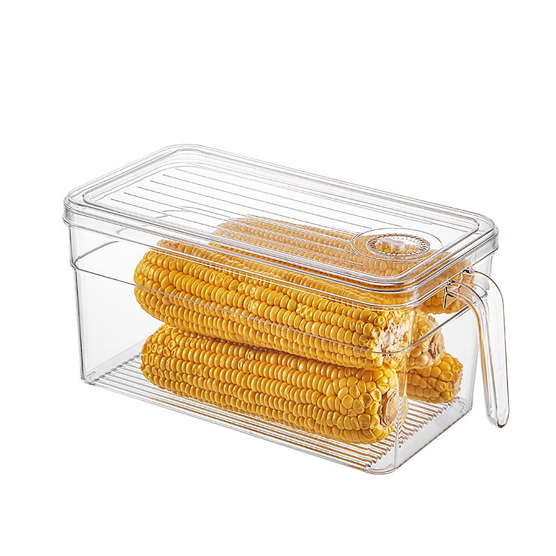 Factory Wholesale Refrigerator Storage Box with Handle Kitchen Fresh Vegetable and Fruit Organizer Multifunctional Storage Box