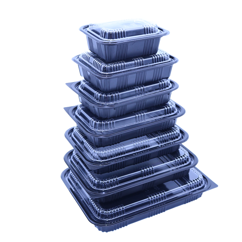 G46 Disposable 3 compartment plastic takeaway food container with lid microwaveable pp storage box set for take out