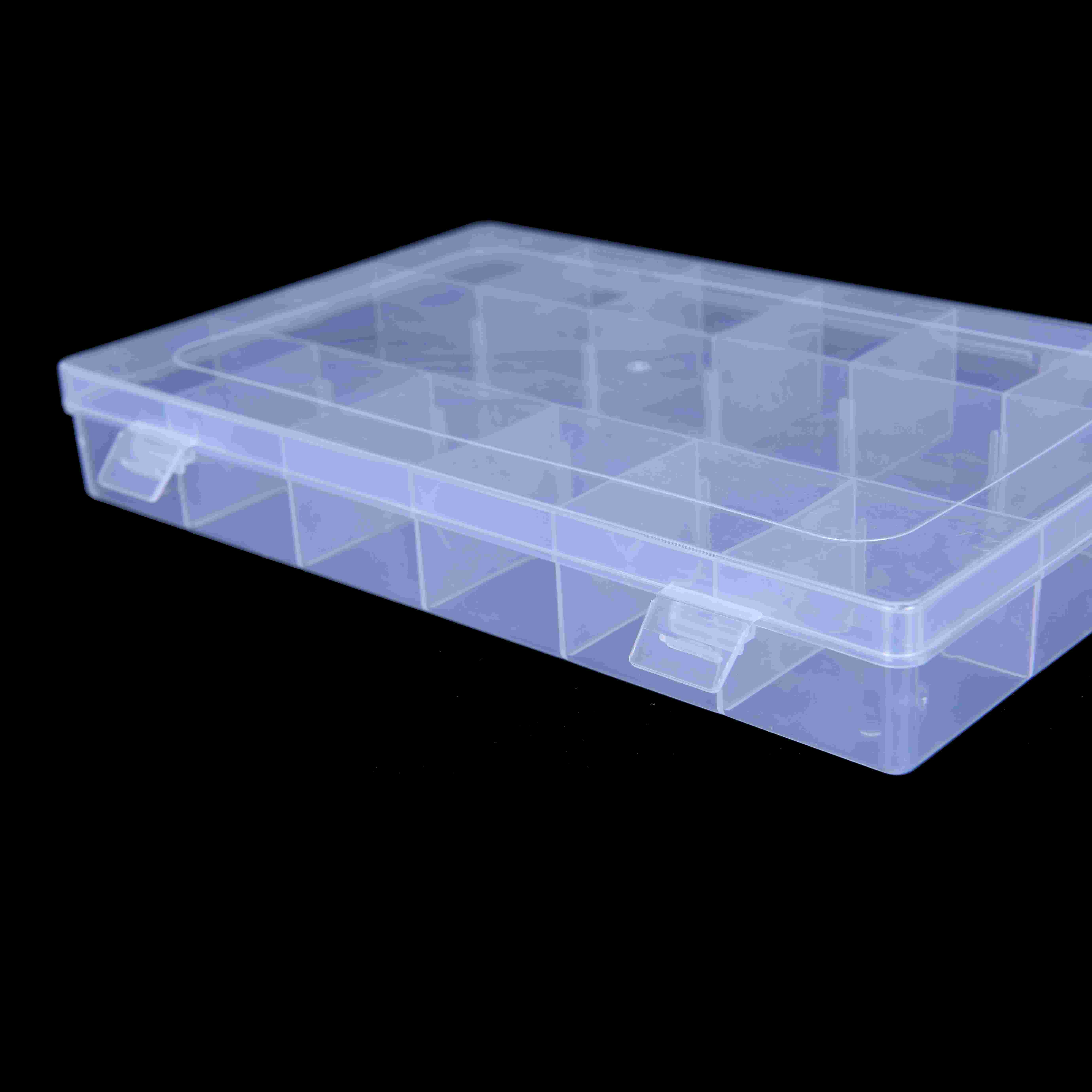 Spot goods 13 Grids Versatile Miscellaneous Item Organizer Keyway Transparent Plastic Storage Box For Screws
