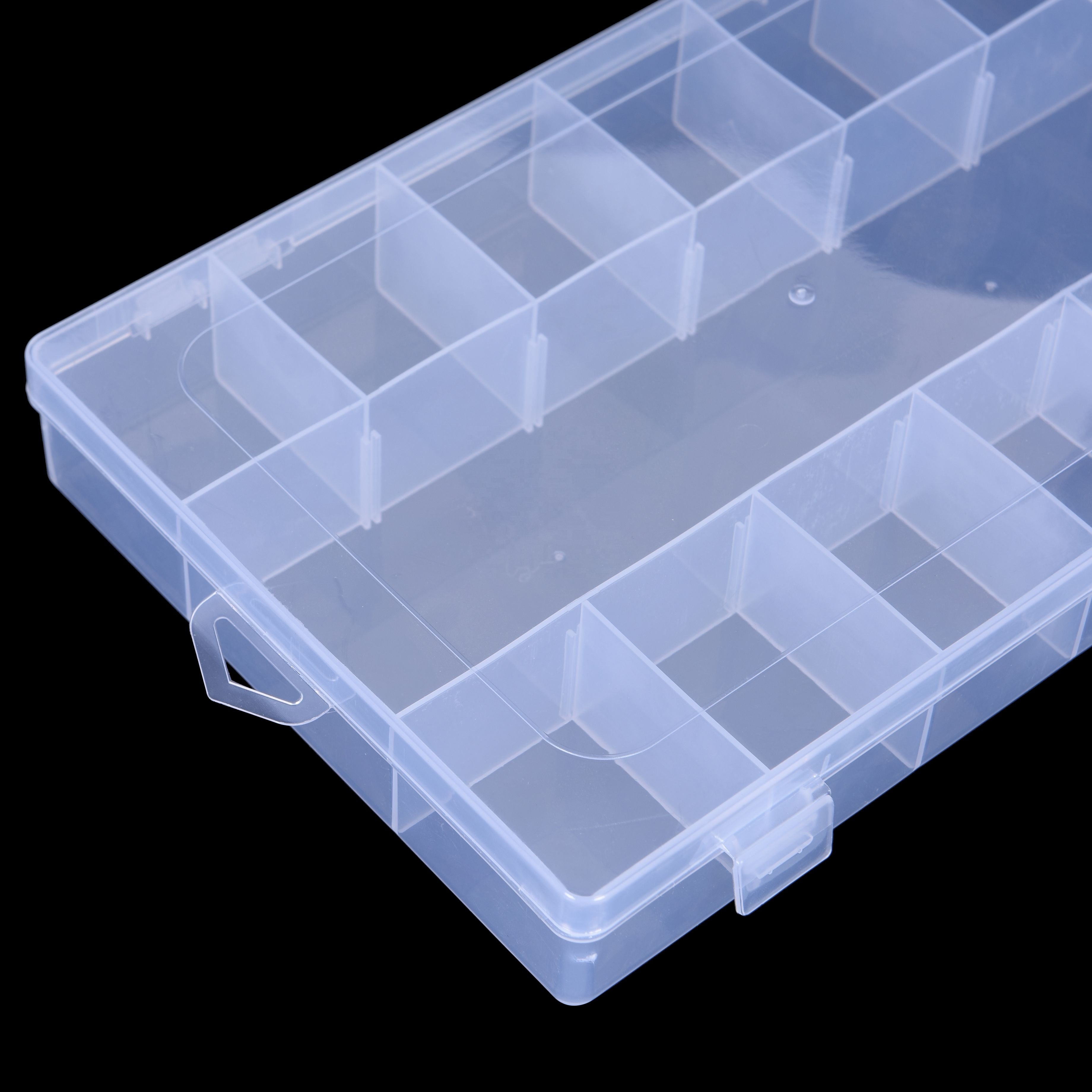 Spot goods 13 Grids Versatile Miscellaneous Item Organizer Keyway Transparent Plastic Storage Box For Screws