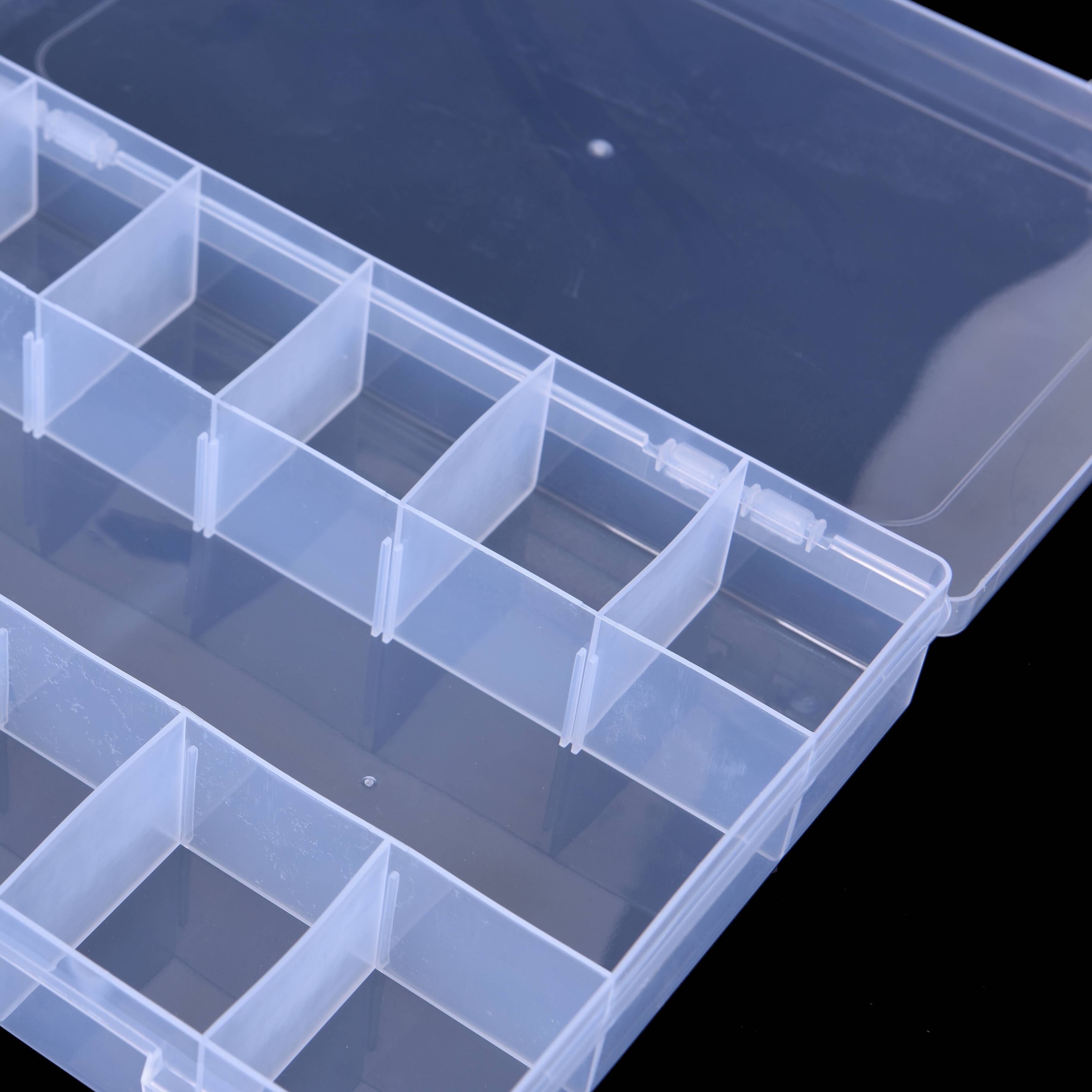Spot goods 13 Grids Versatile Miscellaneous Item Organizer Keyway Transparent Plastic Storage Box For Screws