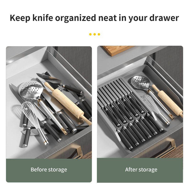 Multifunctional Convenient Compartment Storage Boxes Cutlery Spoon Knife Fork Divided Organizer Kitchen Drawer Storage
