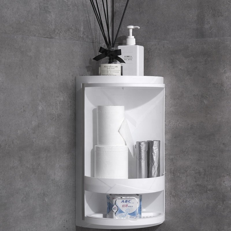 Corner Plastic Storage Racks Cosmetic Makeup Organizer Storage Box