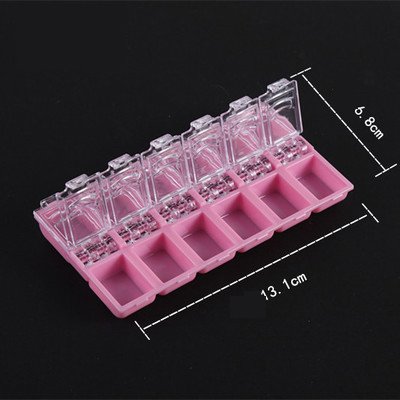 12 Styles Multi-functional plastic jewelry adjustable storage box tray for tips nail art accessories
