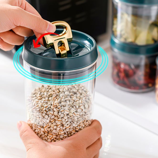 Hot Sale Kitchen Cereal Food Storage Box With Lids Plastic Clear Tightness Containers Flip Top Containers Set