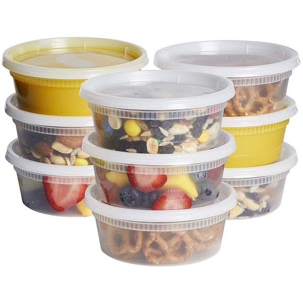 Customizable 8oz Deli Container With Lid Disposable Plastic Airtight Food Storage Container