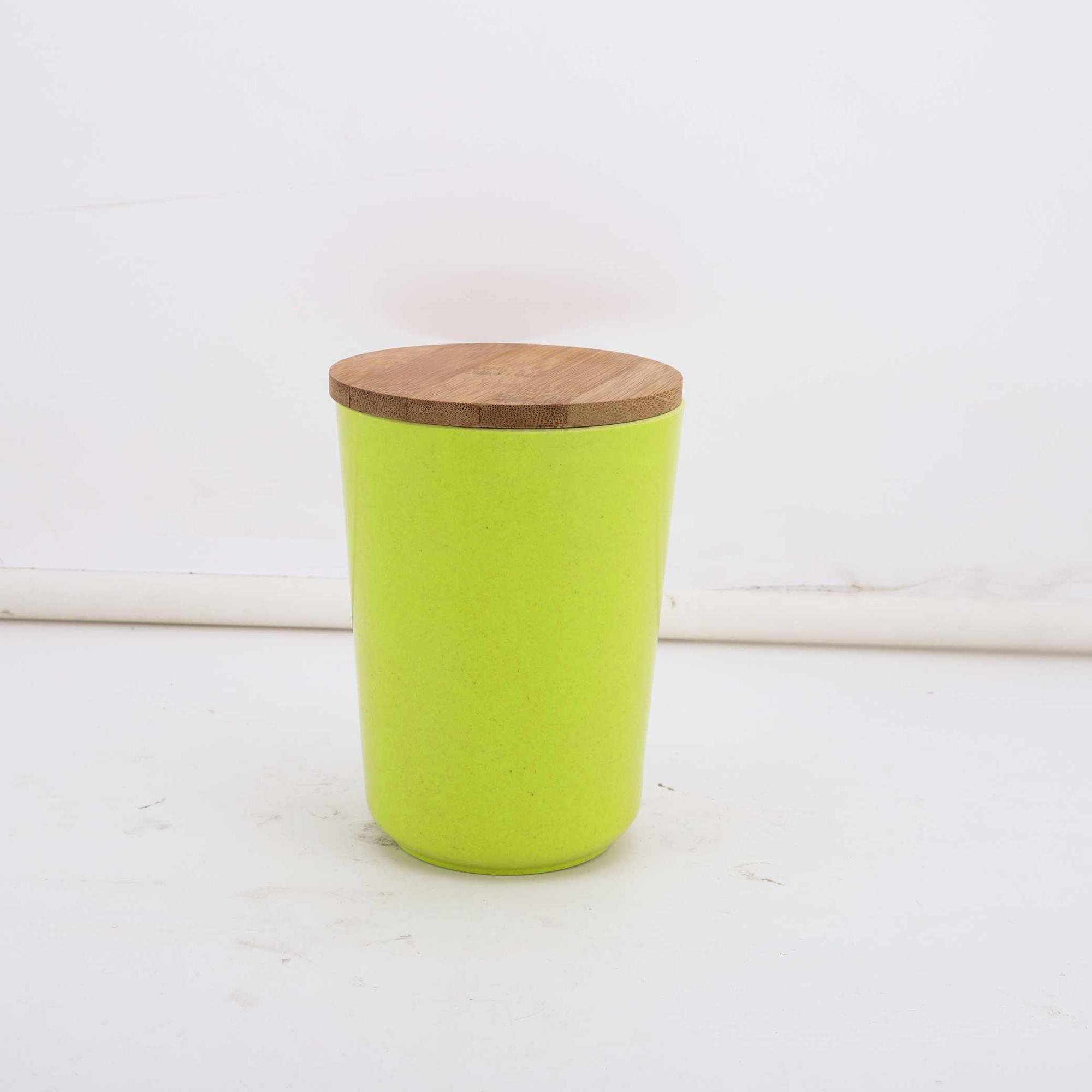 Modern Vintage Kitchen Storage Jars with Bamboo Lids Wood Canisters for Coffee Sugar Tea Flour Safe Food Storage Containers Logo