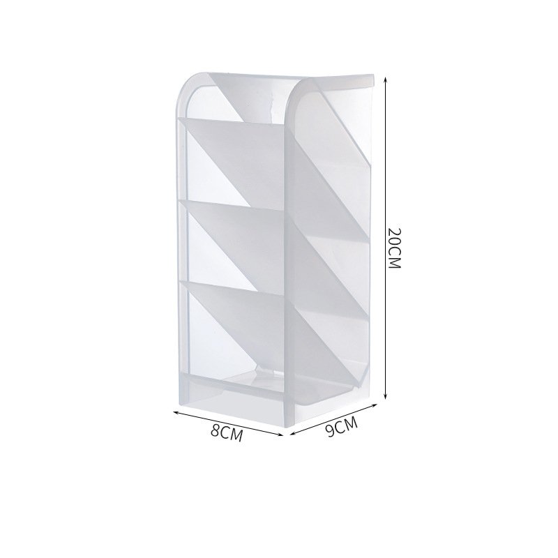 High Capacity Big Desk Organizer- Pen Organizer Storage For Office School Home Supplies Translucent White Pen Storage Holder