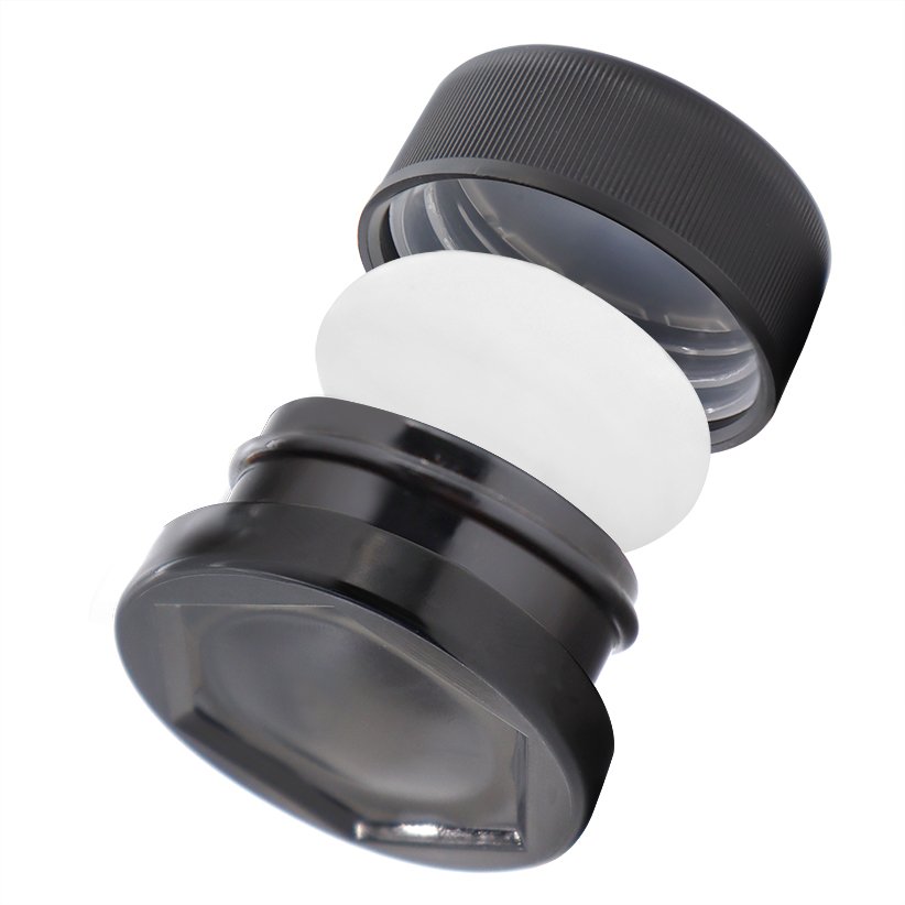 5ml 7ml 9ml 5g 7g 9g All Black Glass Jars Clear Oil Concentrate Container Glass Jar with Child Resistant Lid