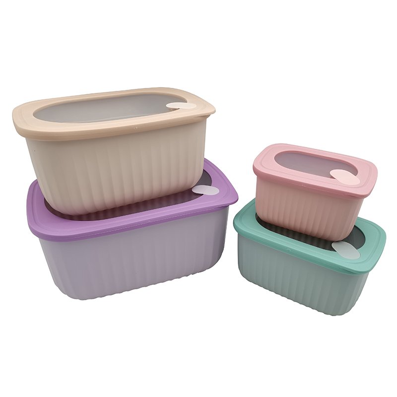 Food storage containers pp 18oz 38oz 70oz 485oz plastic round shape bowl soup containers with Transparent lid