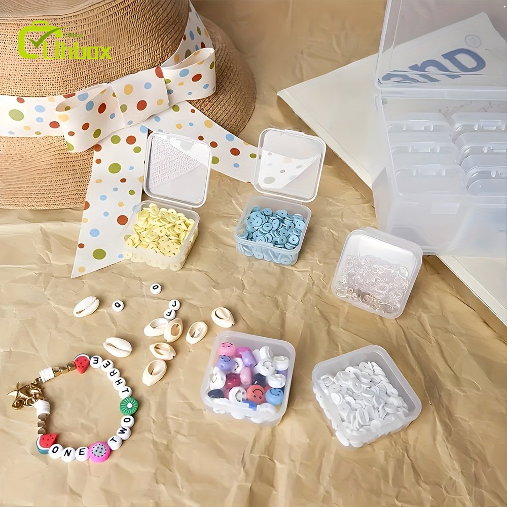 Transparent 14 Grid Plastic Storage Box Modern Mini Multifunctional Sorting Jewelry Case Art Embroidery Beads Diamond Painting
