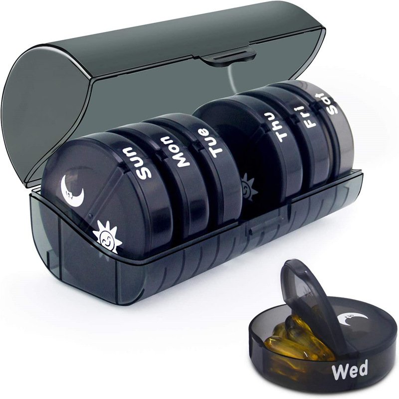 7 Days Pill Box Organizer Plastic Storage Box Container Portable Medicine Pill Case Weekly Pillbox