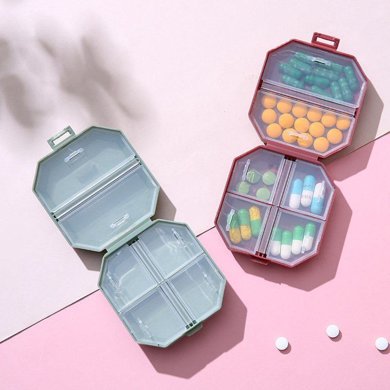 KYPL079 Customized Logo 6 Grids Pill Case Waterproof Plastic Medicine Storage Box