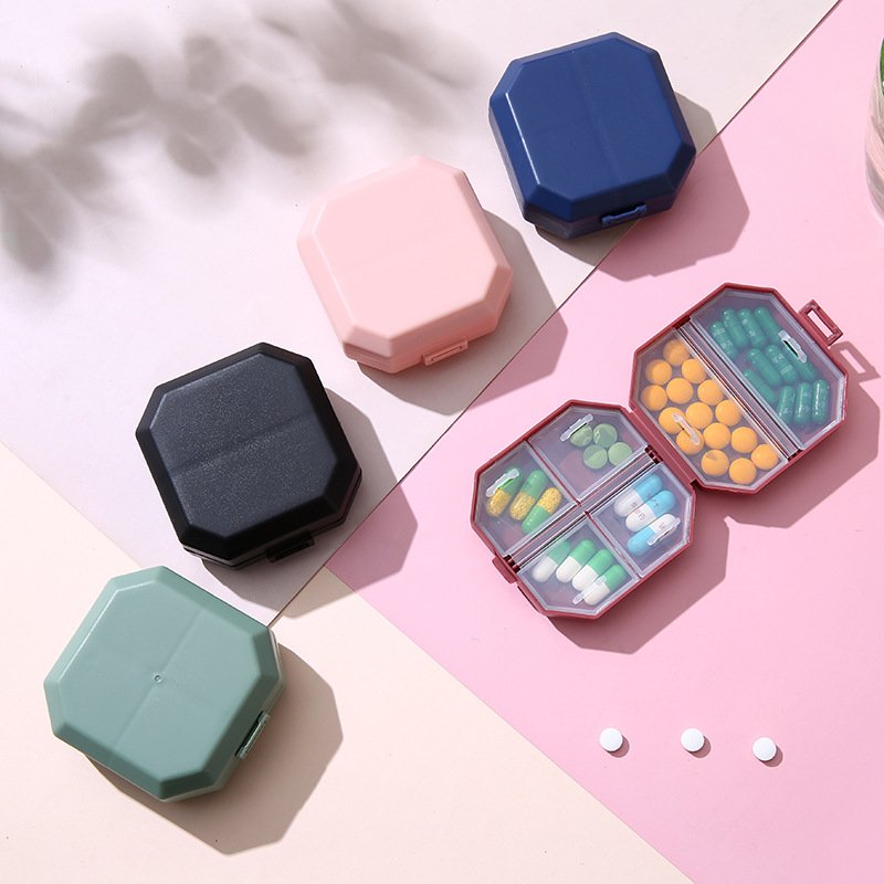KYPL079 Customized Logo 6 Grids Pill Case Waterproof Plastic Medicine Storage Box