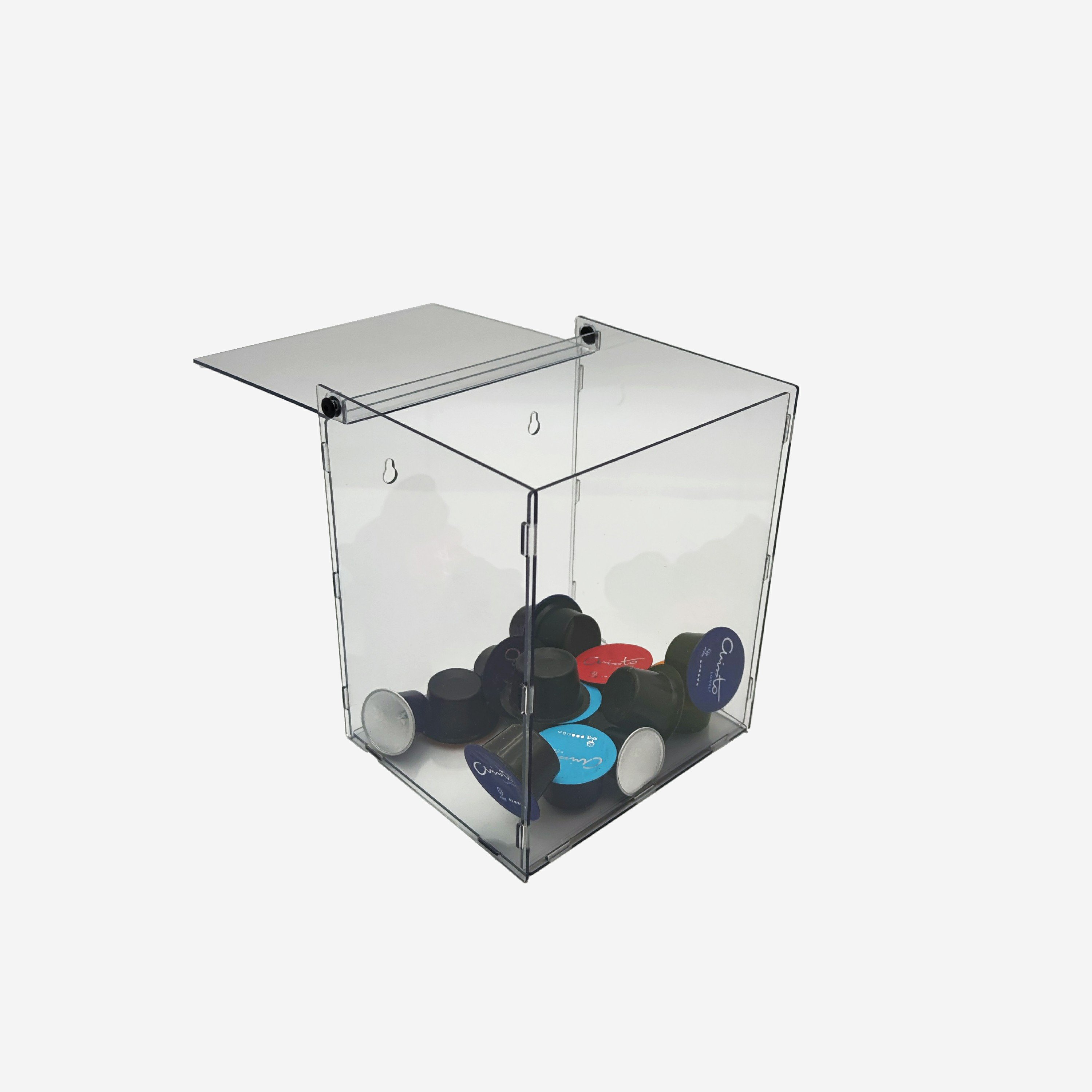 Hot Selling Modern Classic Eco-Friendly Acrylic Storage Box Assembled Large Coffee Capsule Box in Various Sizes for Kitchen Use