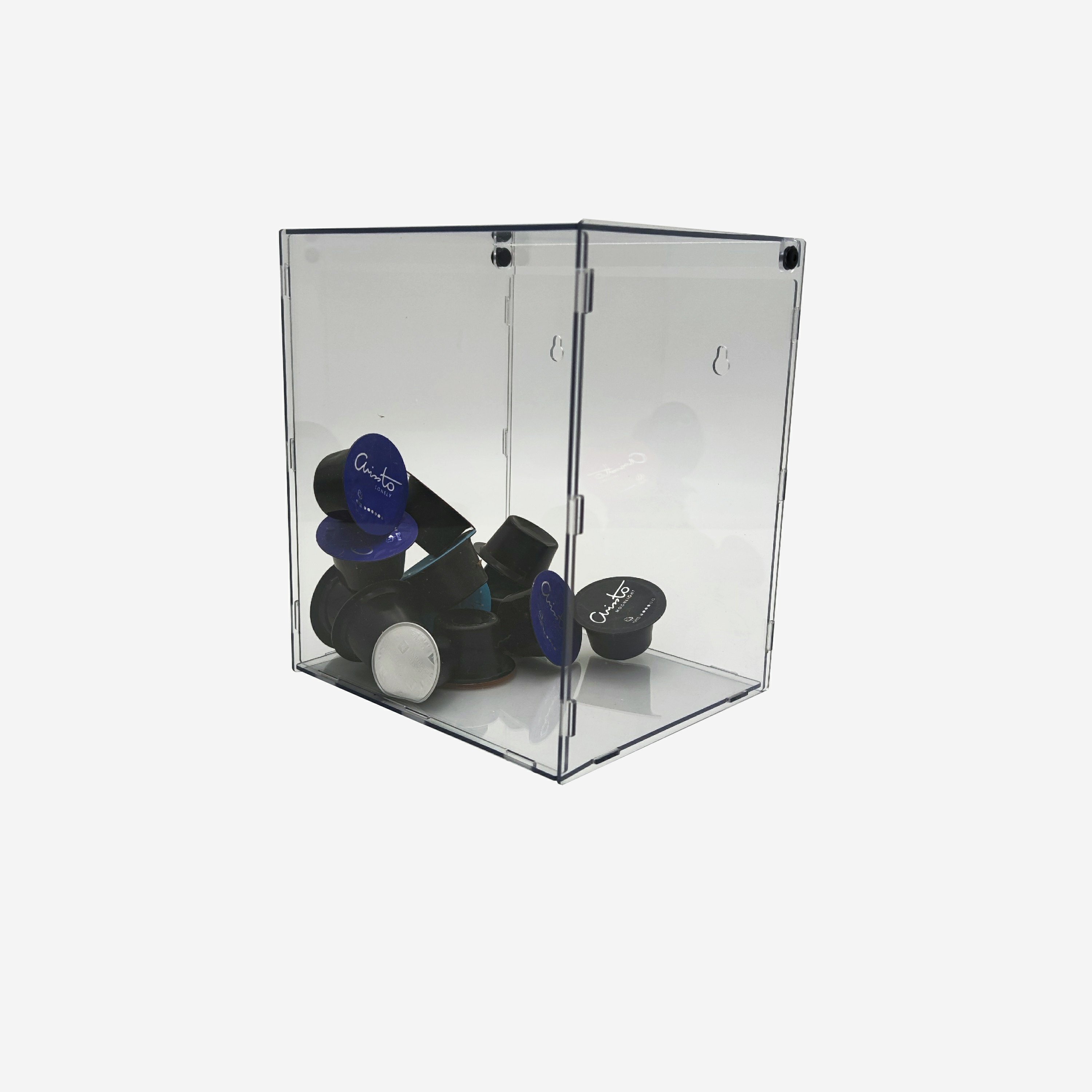 Hot Selling Modern Classic Eco-Friendly Acrylic Storage Box Assembled Large Coffee Capsule Box in Various Sizes for Kitchen Use