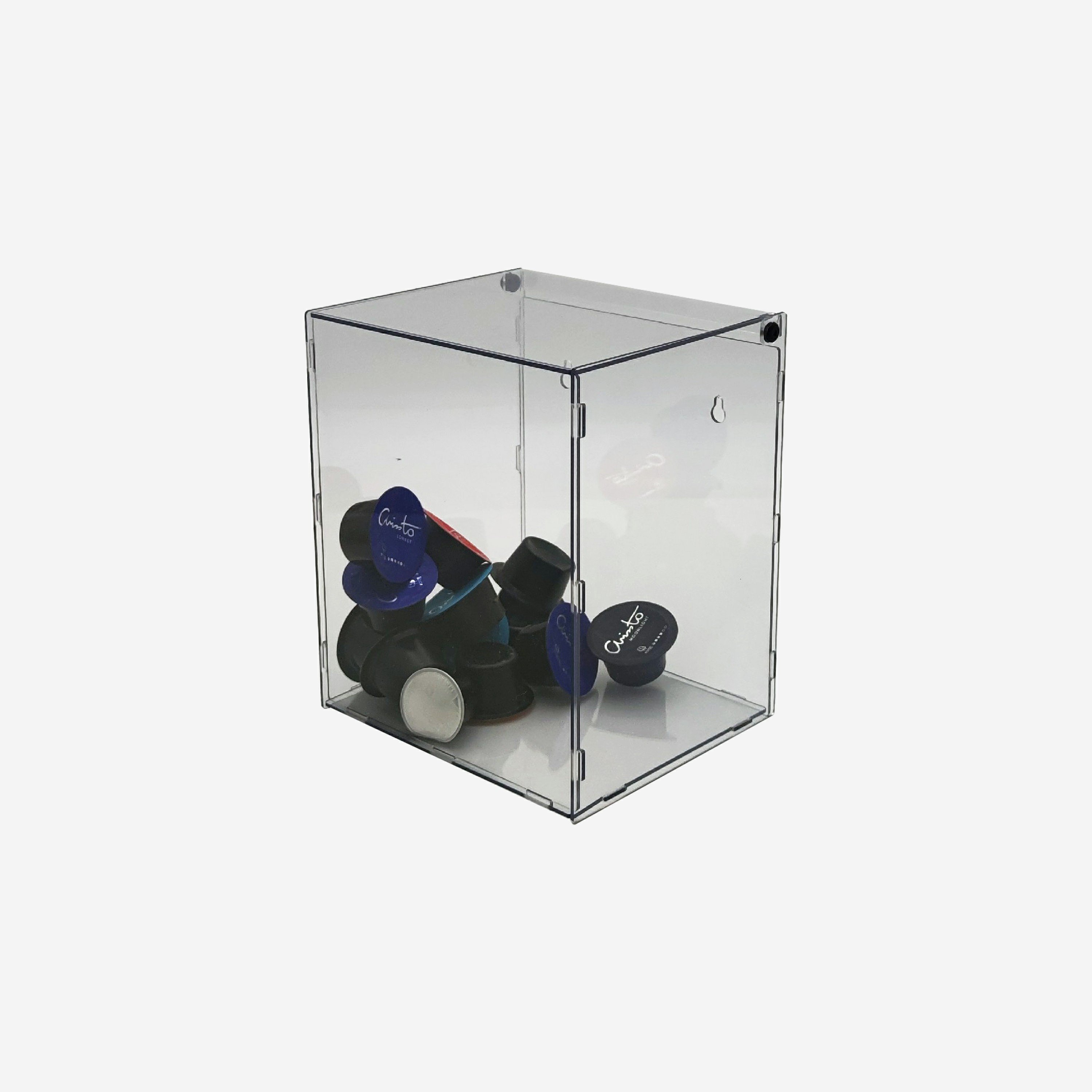 Hot Selling Modern Classic Eco-Friendly Acrylic Storage Box Assembled Large Coffee Capsule Box in Various Sizes for Kitchen Use