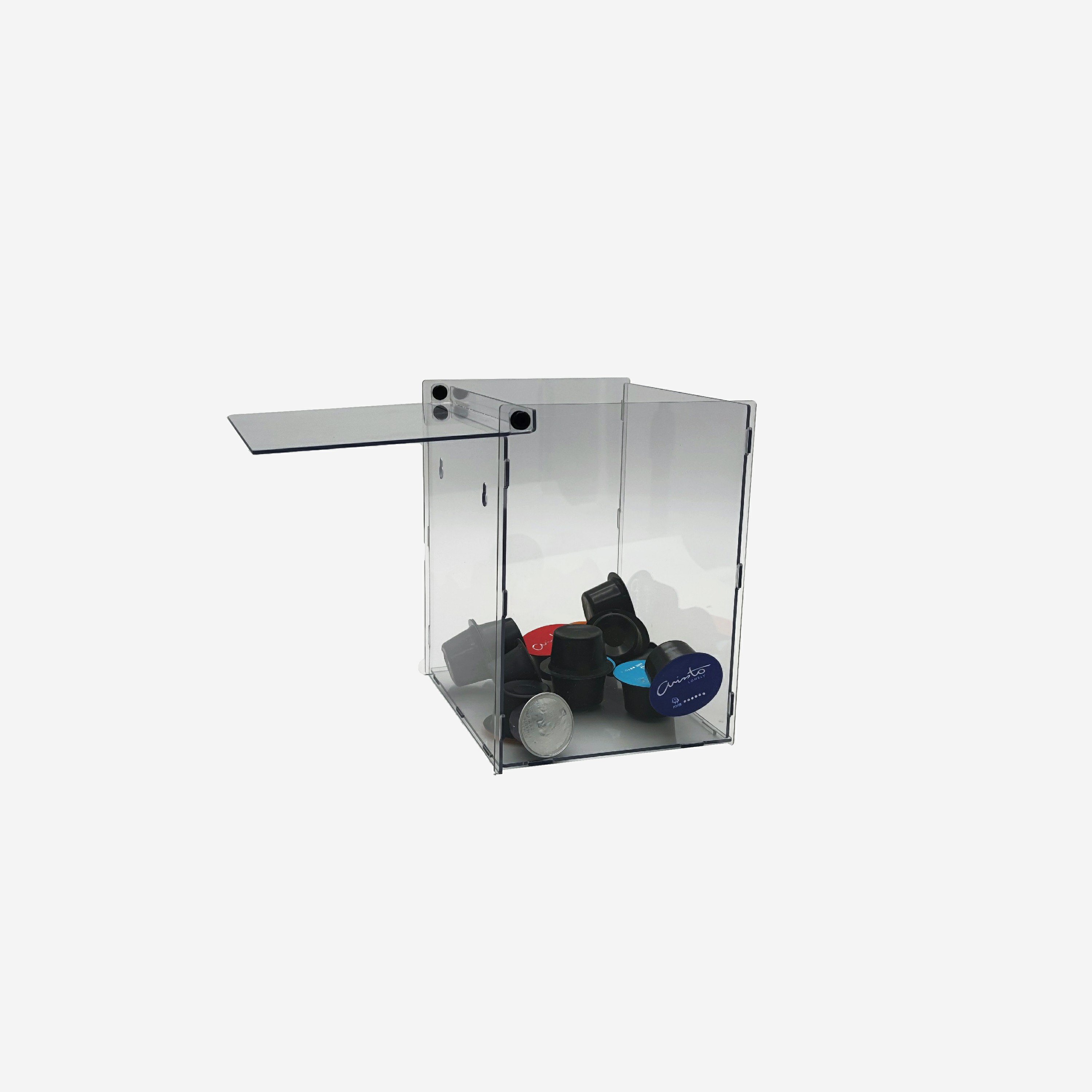 Hot Selling Modern Classic Eco-Friendly Acrylic Storage Box Assembled Large Coffee Capsule Box in Various Sizes for Kitchen Use
