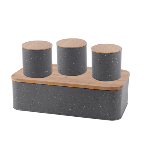 Mini Stainless Steel Storage Box and Food Storage Container with bamboo lid